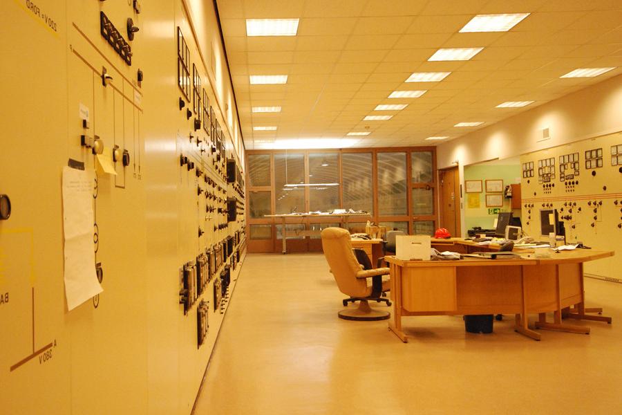 The original control room in Nedre Røssåga is no longer in use. 